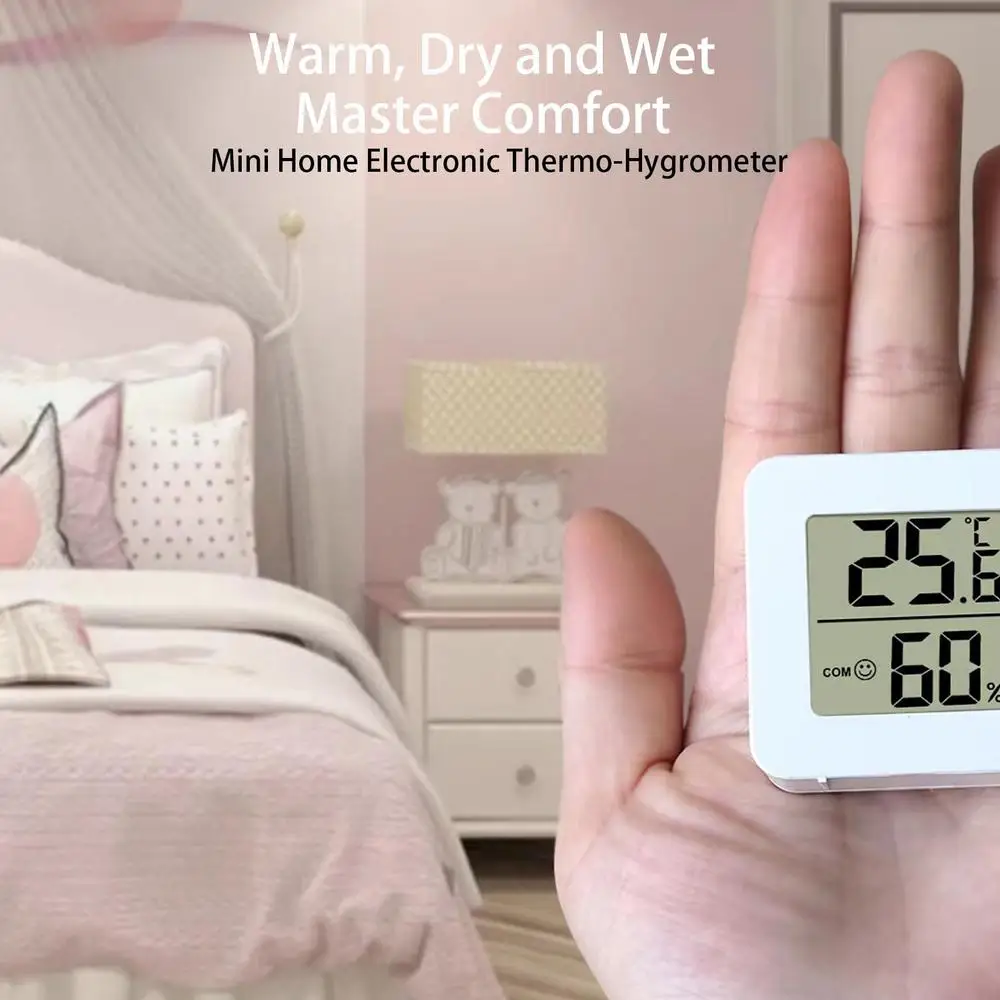 Description Picture 3 of itemMini Indoor Temperature Humidity Monitor Digital Magnetic Absorption Indoor Accurate Temperature Humidity Gauge Meter Monitor