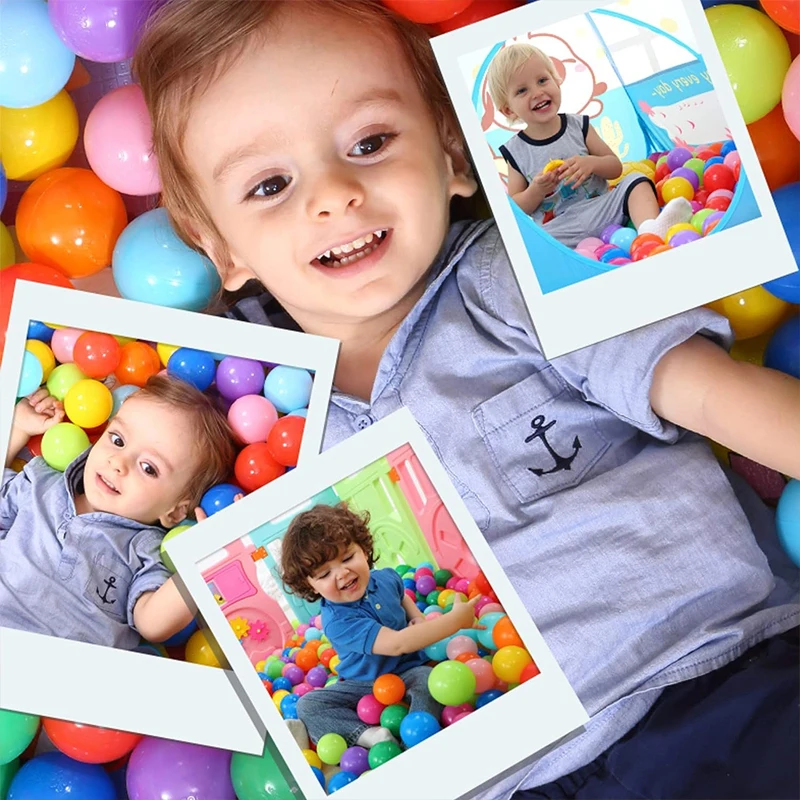 Ball Pit Balls 25-100pcs for Kids Plastic Pit 5/7cm Crush Proof Play BPA Free Non-Toxic Ocean With Reusable Net Bag