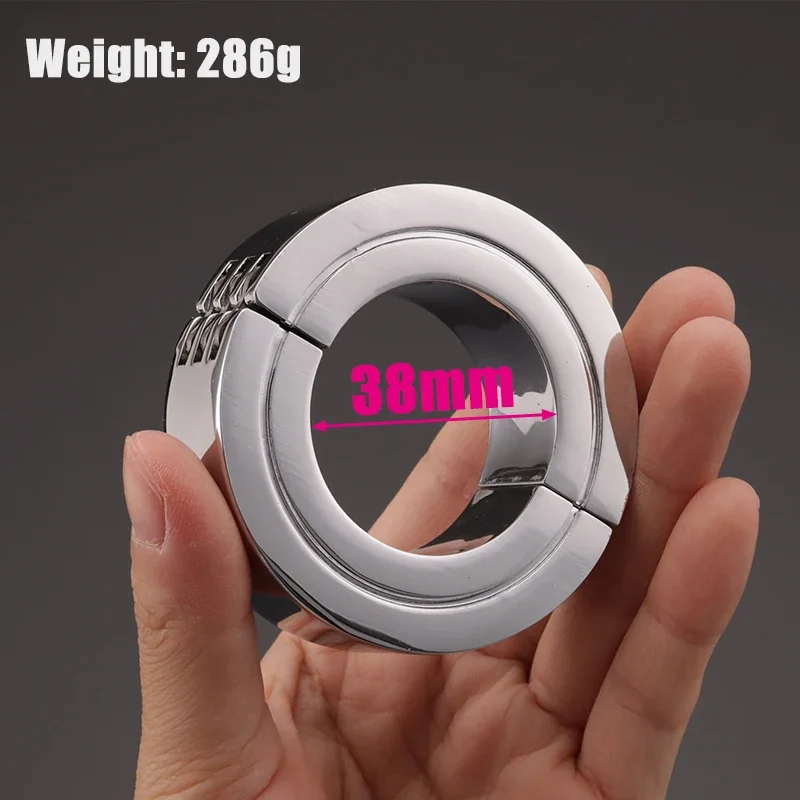 Three Layers Metal Cock Ring Metal Penis Stretcher Delay Time Testicles Enhance Erection Bondage Ejaculation Sex Toys For Men 18