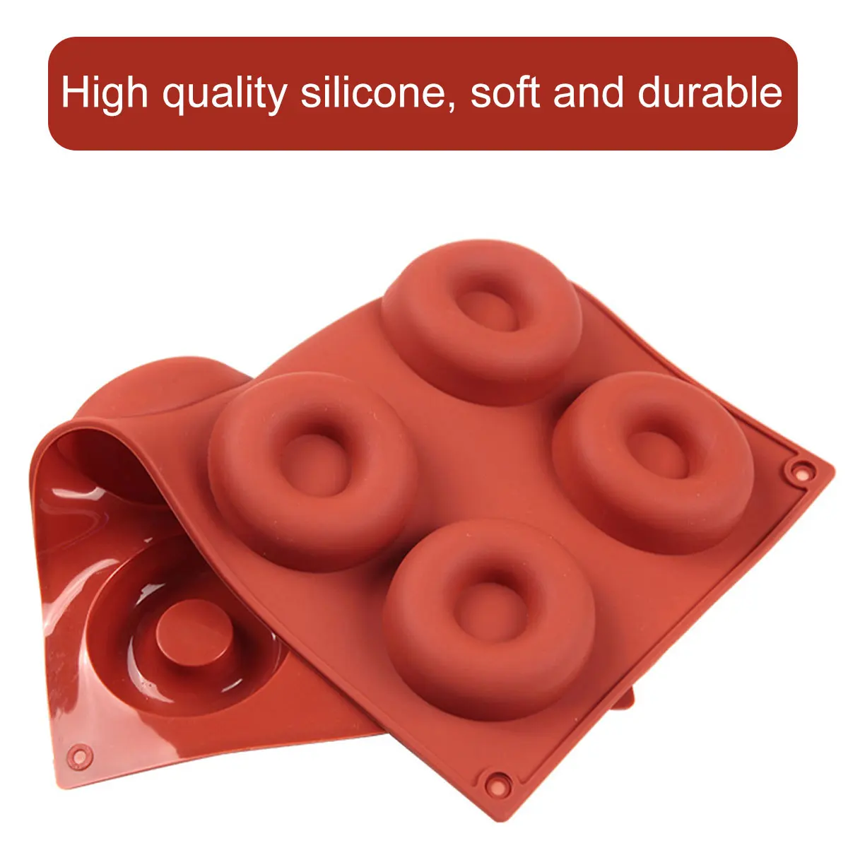Donut Mold 8 Slots Silicone Non-Stick Donut Mold Heat Resistant Baking Donut Tray Reusable Donut Mold Tray Silicone Doughnut Pan