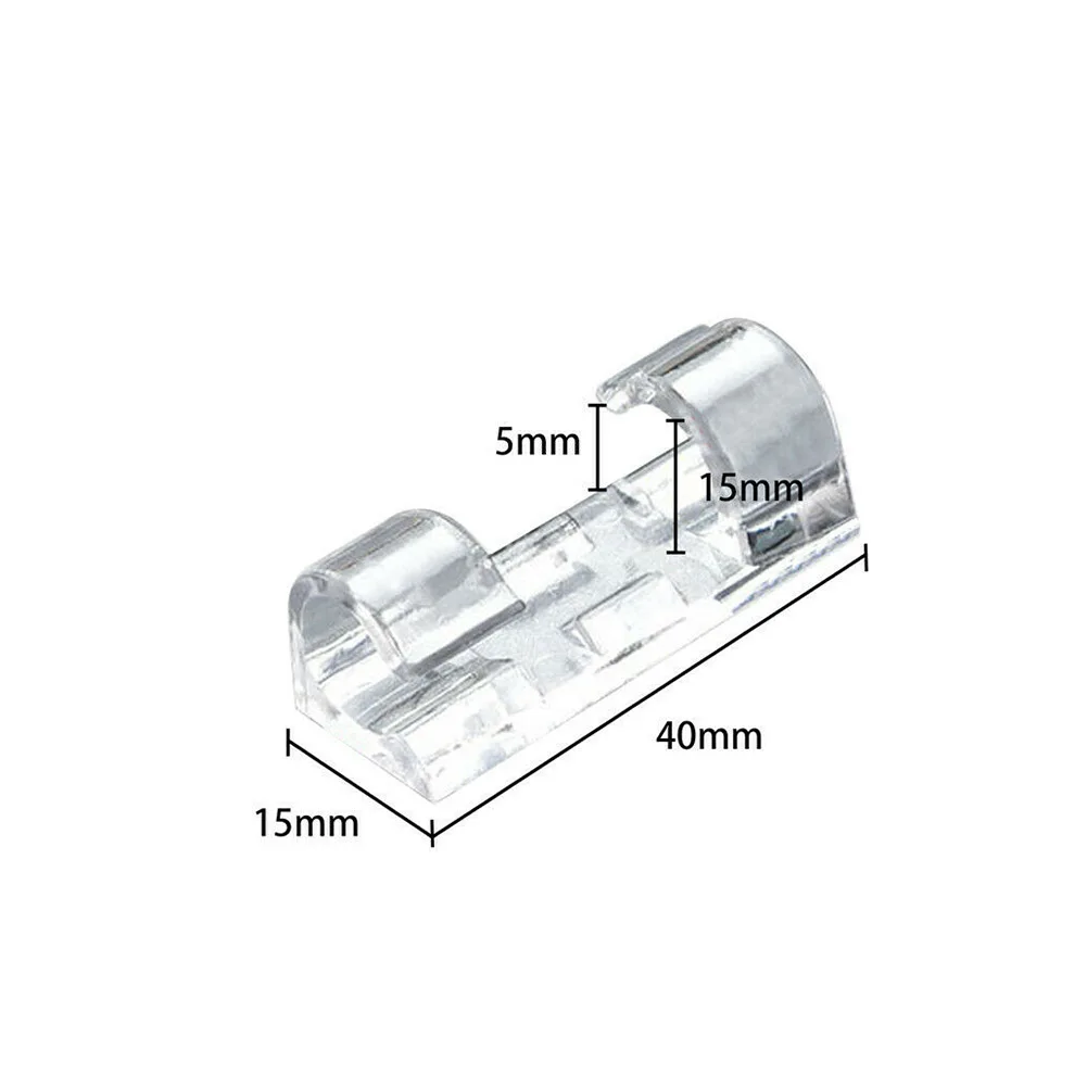 

Brand New High Quality Cable Clips Cable Holders Cable Cord Clips 16pcs ABS Organizer Tidy Holder Transparent Wall