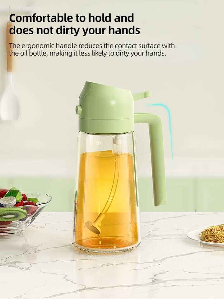 Blendura Ölsprüher 2-in-1 - 470ml Glasflasche Für Küche & Heißluftfritteuse