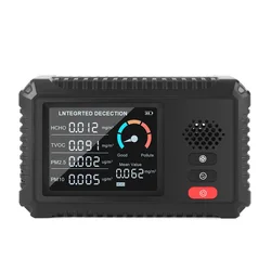 Tvoc Hcho – détecteur intelligent de formaldéhyde, Portable, Lcd, CO2, PM2.5, analyseur de gaz, dioxyde de carbone 