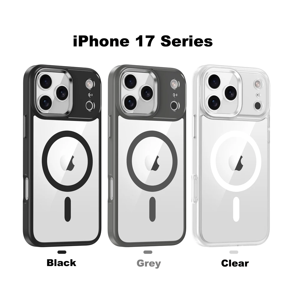 Luxury HD Transparent Shockproof Bumper Case with Magsafe-Compatible Charge Back Cover