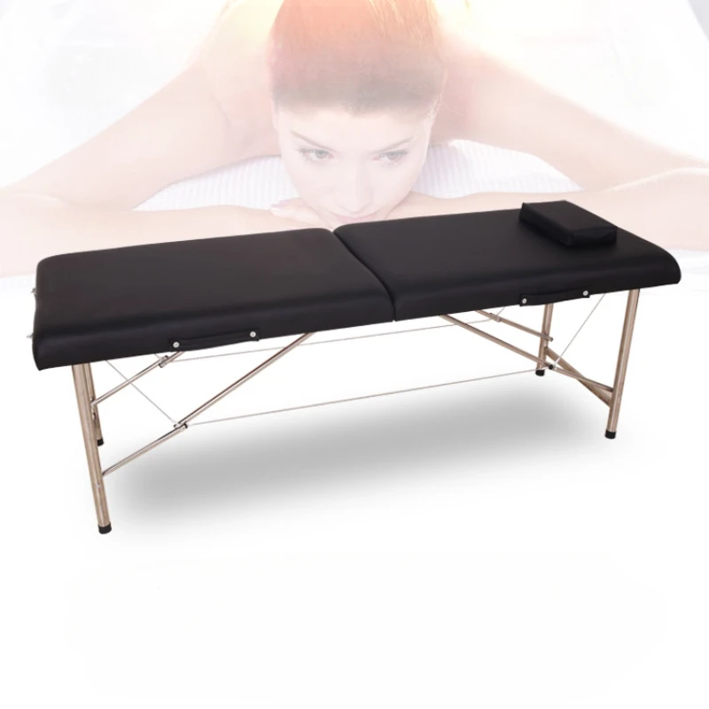 

Portable Lash Massage Bed Spa Face Ear Cleaning Home Massage Table Physiotherapy Metal Lettino Estetista Salon Furniture RR50MB
