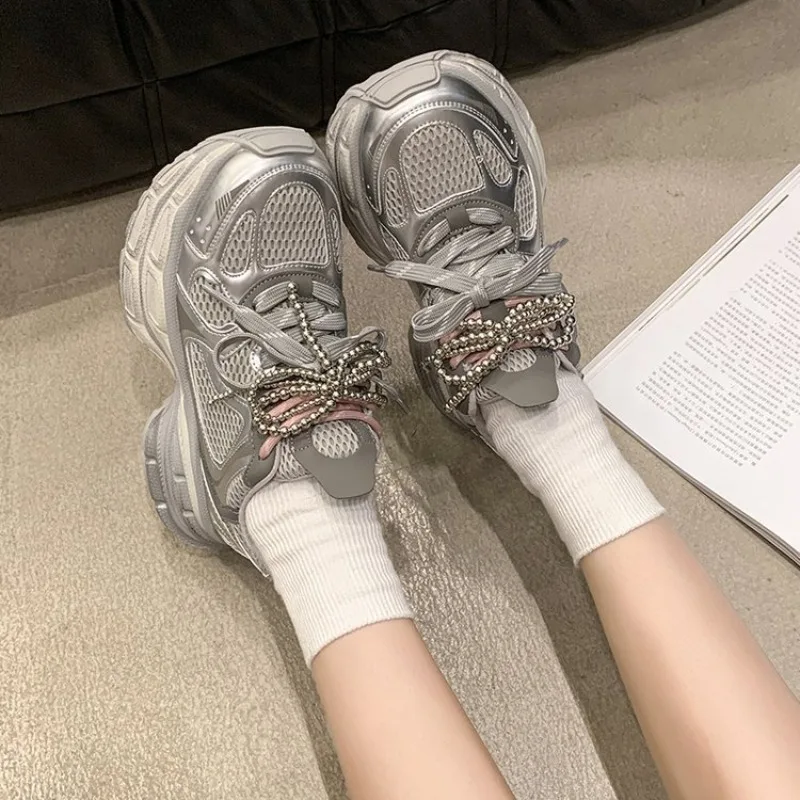Breathable Women's Vulcanized Trainers With Front Lace-up Design_voghion.com