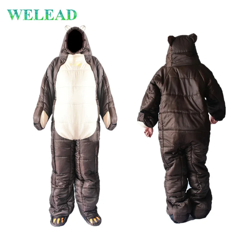Welead Cotton Bear Camping Down Sleeping Bag Winter Suit For 10℃—5