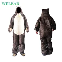Welead Cotton Bear Camping Down Sleeping Bag Winter Suit For -10℃—5℃ Sleeping Bags Cold Weather Lightweight Camp Gear 1