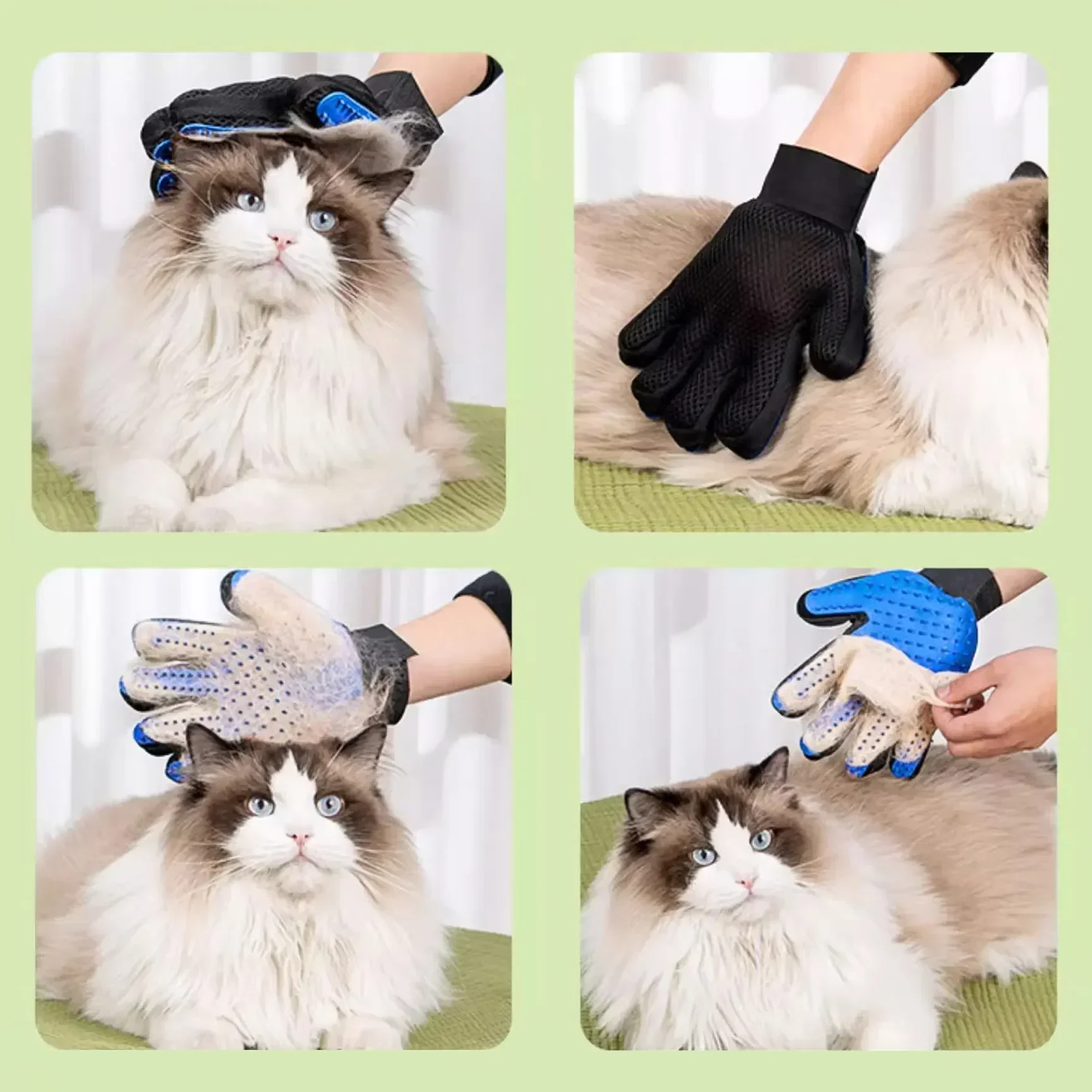 Pet Grooming Gloves Pets Hair Removal Brush Gloves Cats Dogs Horses Bath Brush Cleaning Massage Practical Pet Products pet grooming gloves pet hair remover gloves