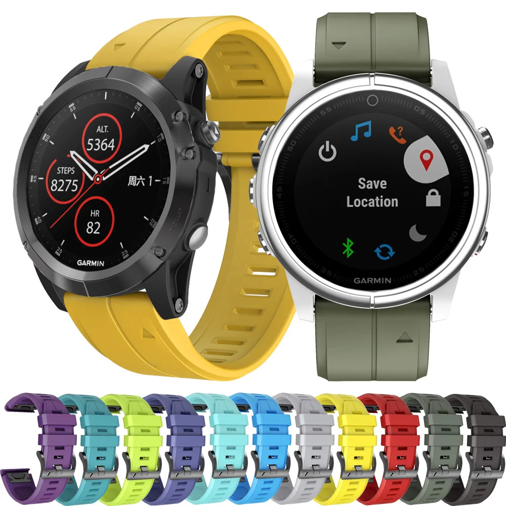 

Ремешок силиконовый для наручных часов Garmin Fenix 7X 6X 6 5X Plus 955, 22 мм 26 мм