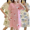 Cute Cartoon Nursing Maternity Clothings Pregnant Women Plus Size Spring Summer Nightgown Easy Access Breastfeeding Dresses 1