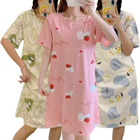 Cute Cartoon Nursing Maternity Clothings Pregnant Women Plus Size Spring Summer Nightgown Easy Access Breastfeeding Dresses 1