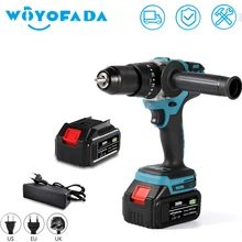 Brushless Hand Electric Screwdriver 2-13MM Chuck Ice Fishing Impact Power Cordless Drill For 18V Makita Lithium Battery Tool
