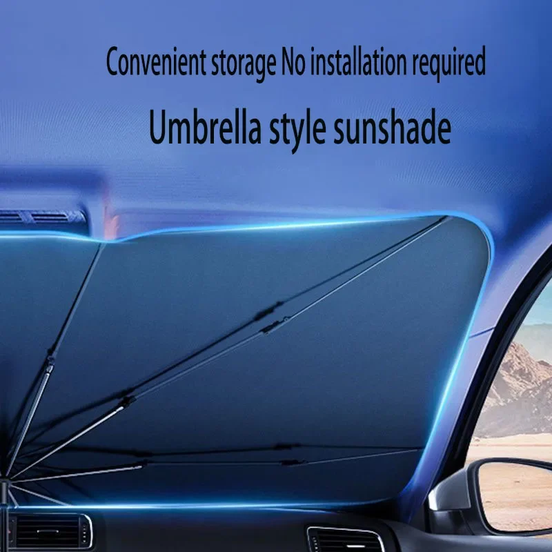 

Car sunshade umbrella Sunshade for the front windshield inside the car Sunscreen and thermal insulation Convenient storage