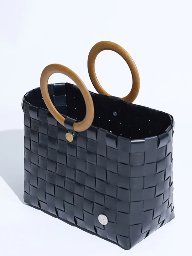 JNMC Leisure And Minimalist Sugar Series Handmade Woven Vegetable Baskets For Women