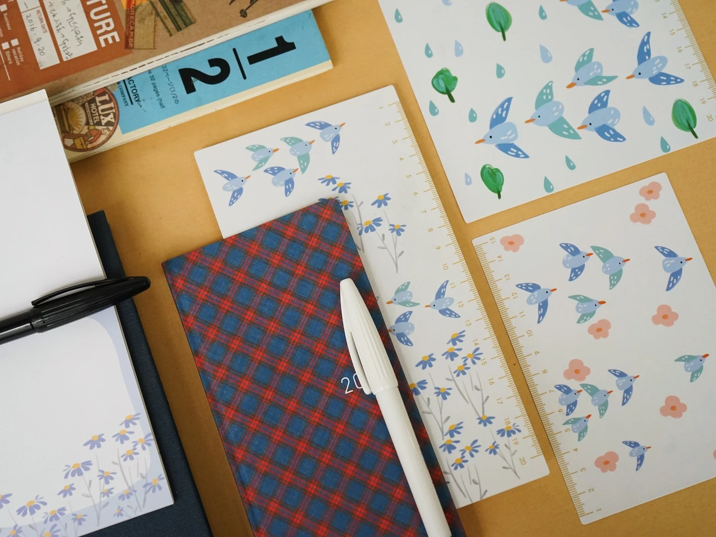 Travelers notebook accessories flying birds astronaut pattern writing pad for A5 A6 travel notebook