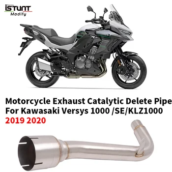 For Kawasaki Versys 1000 SE KLZ1000 Versys1000 2019 2020 2021 Exhaust Muffler Escape Catalytic Delete Modified Middle Link Pipe