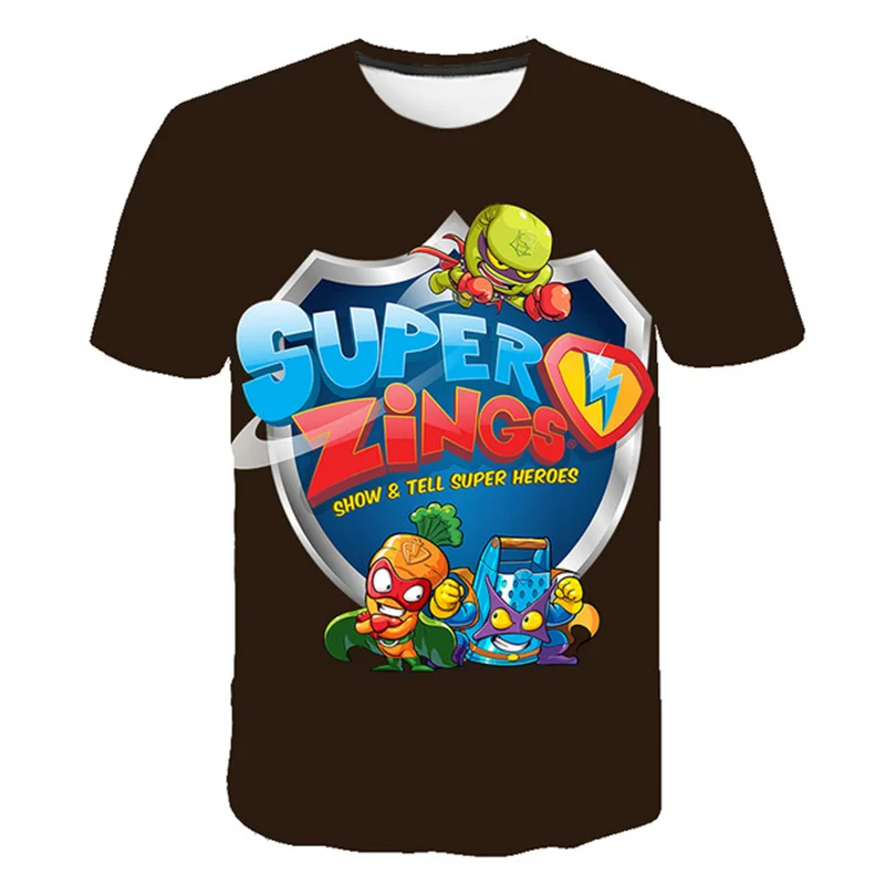 

Super Zings T Shirts 2024 New Summer Children Boy Girl Print Cartoon T-Shirts 1-14 Years Kids Fashion Casual Tops Tees Costumes