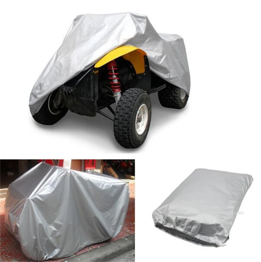 

M Size 57"190T Silver Quad Bike ATV Cover Fit For Polaris Honda Yamaha Can-Am Suzuki