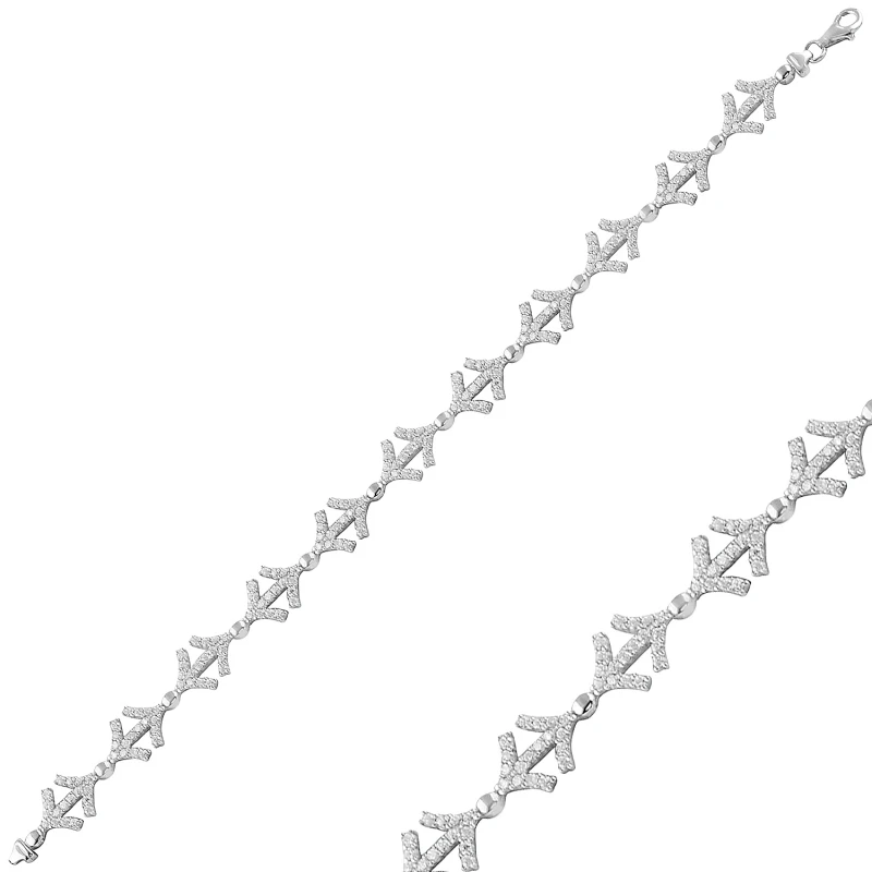 

Silver 925 Sterling Zircon Cubic Zirconia Bracelet