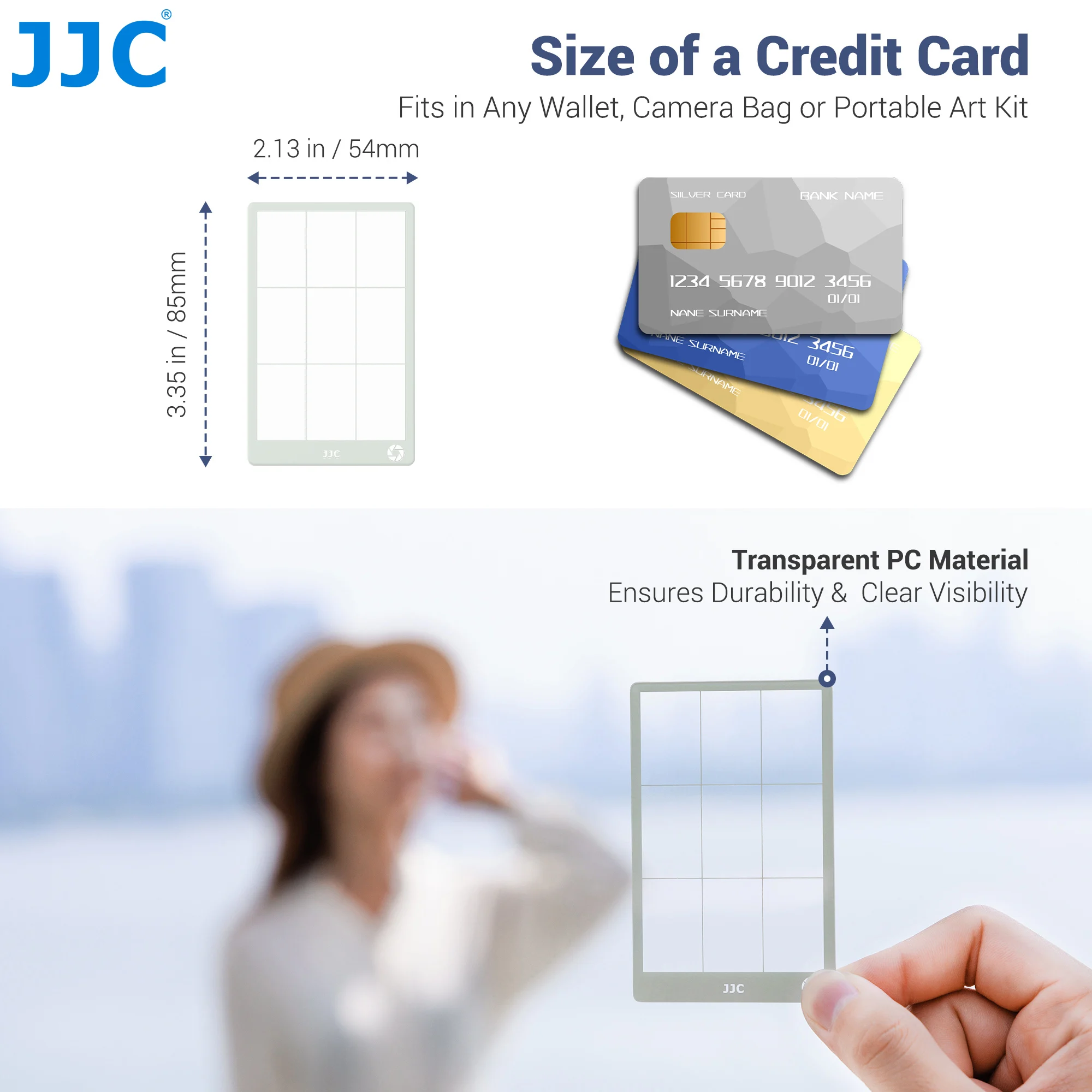 JJC 구성 도구 제 3 의 규칙 구성 뷰어 파인더, 뷰어 사진, 페인팅, 드로잉 신용에 맞는 지갑