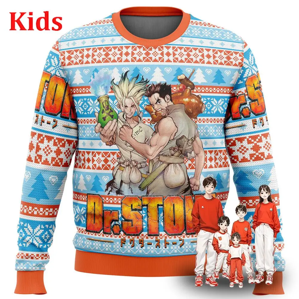 

Dr. Stone Alt Ugly Christmas Sweater Christmas Sweater Gift Santa Claus Pullover Kids 3D Sweatshirt And Top Autumn And Winter