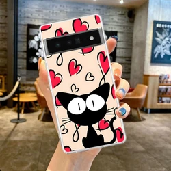 Transparent Soft TPU Phone Case with Loving Print Design - Google Pixel 3a XL (B7)