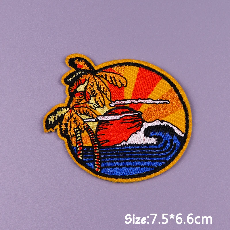 Parches bordados para planchar para acampar y senderismo