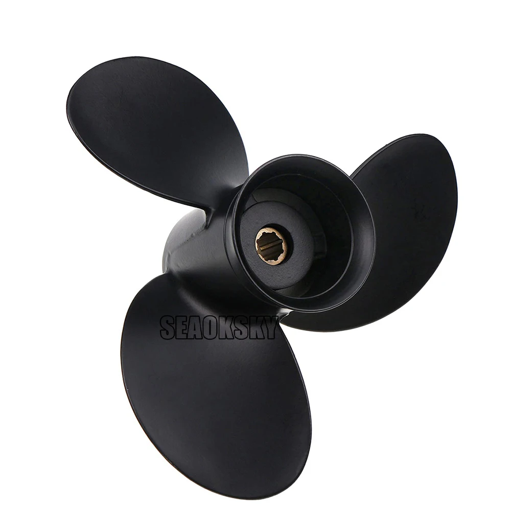 Outboard Engine Parts 9x9 Aluminum Propeller 8 Tooth Spline 48-828156A12 For Mercury Outboard Motor 6HP-15HP