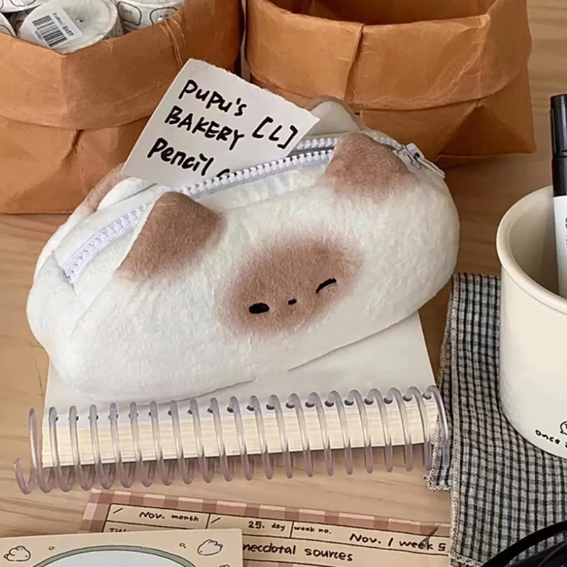 귀여운 카피바라 봉제 연필 케이스, 화장품 가방, 기니피그 펜 파우치, 대용량 연필 가방, 학용품 문구 상자