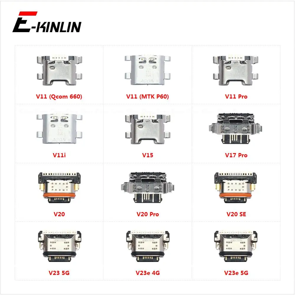 

Micro USB Jack Connector Socket For Vivo V11 Pro V11i V15 V17 V20 SE V23 V23e 5G 4G Type-C Charging Port Charger Plug