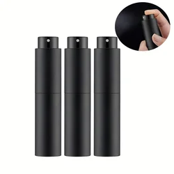 Compact Refillable Travel Perfume Atomizer Set - Black, 3 - Pack - 8ml (Black)