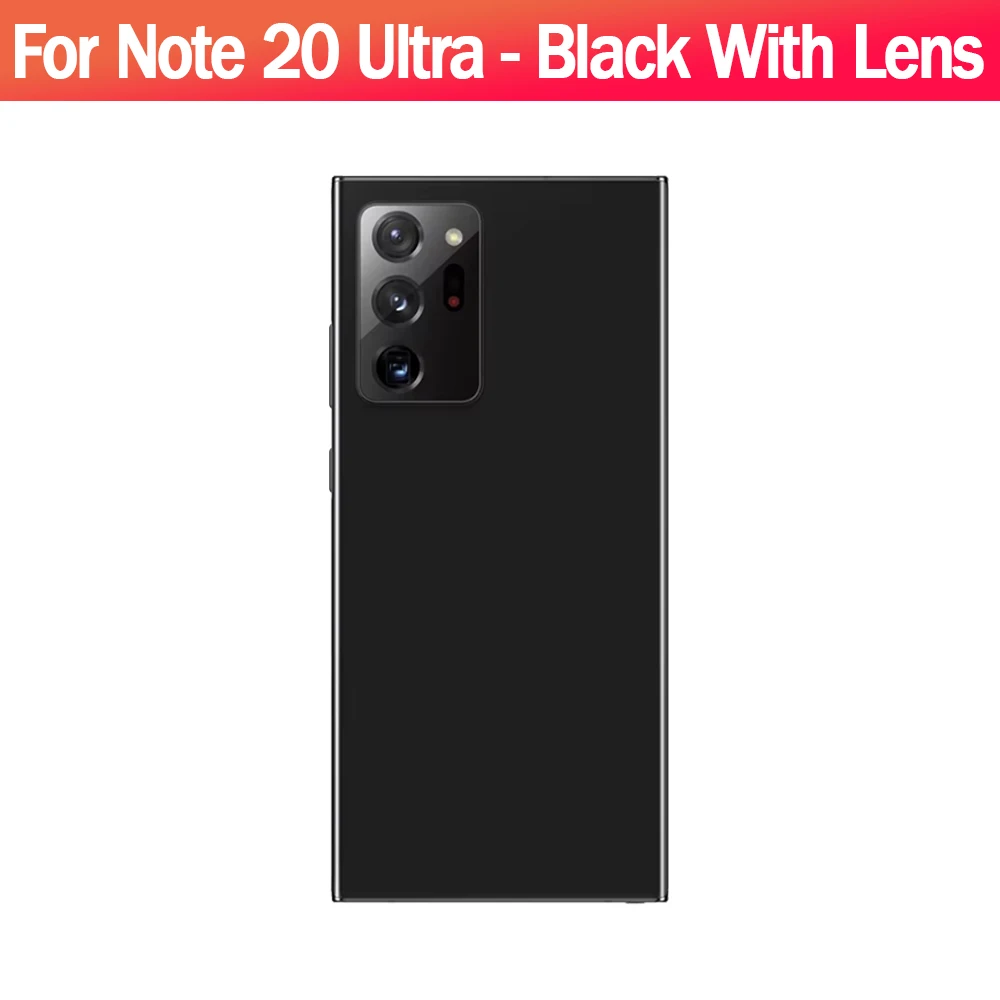 SAM-Note20Ultra용 유리 후면 커버 케이스 카메라 유리 접착제가 포함된 후면 유리 배터리 도어