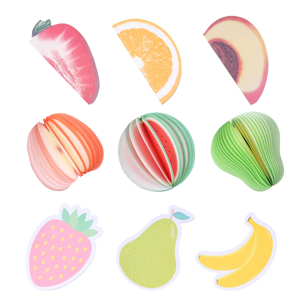 NovelCuteFruitMemoPadsKawaiiStrawberryLemonPineappleApple