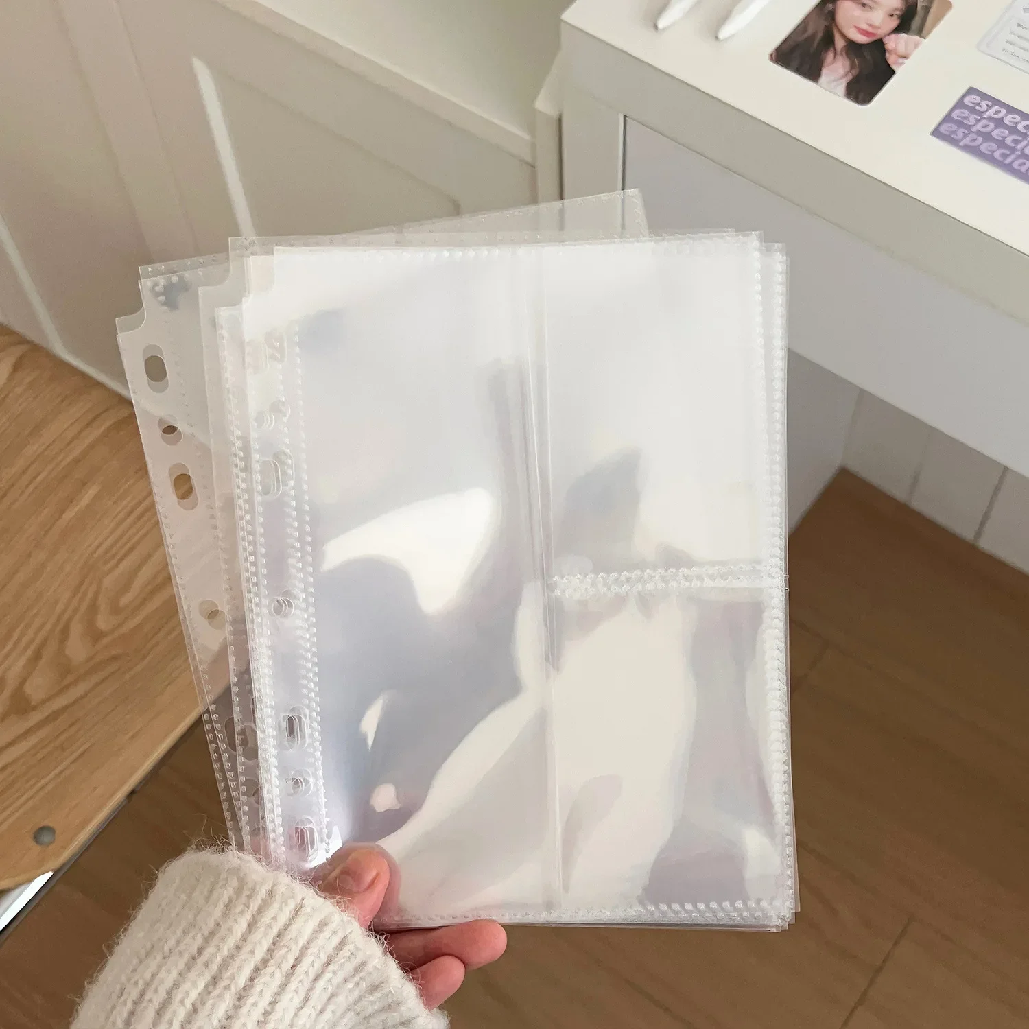 Transparent A5 File Holder Notebook - DIY Loose Leaf PVC Storage Binder Folder
