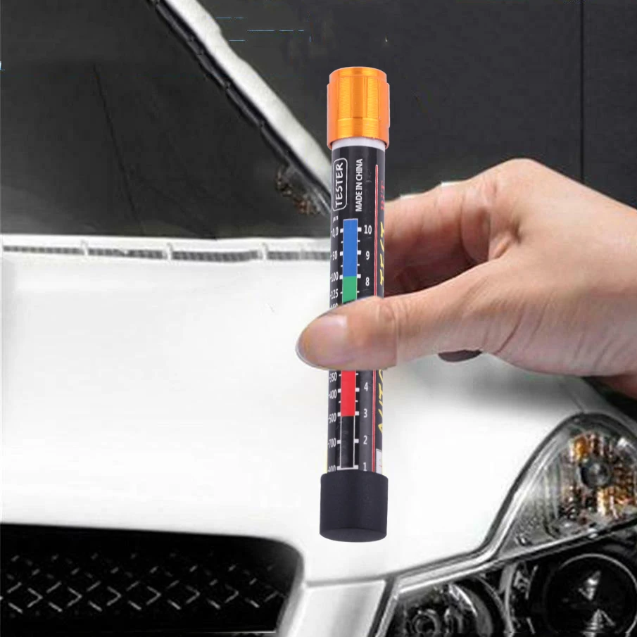 Car Paint Thickness tester Pen with Magnetic Tip Scale Indicator Portable Car Paint Coating Tester Meter Coat Crash Check Test