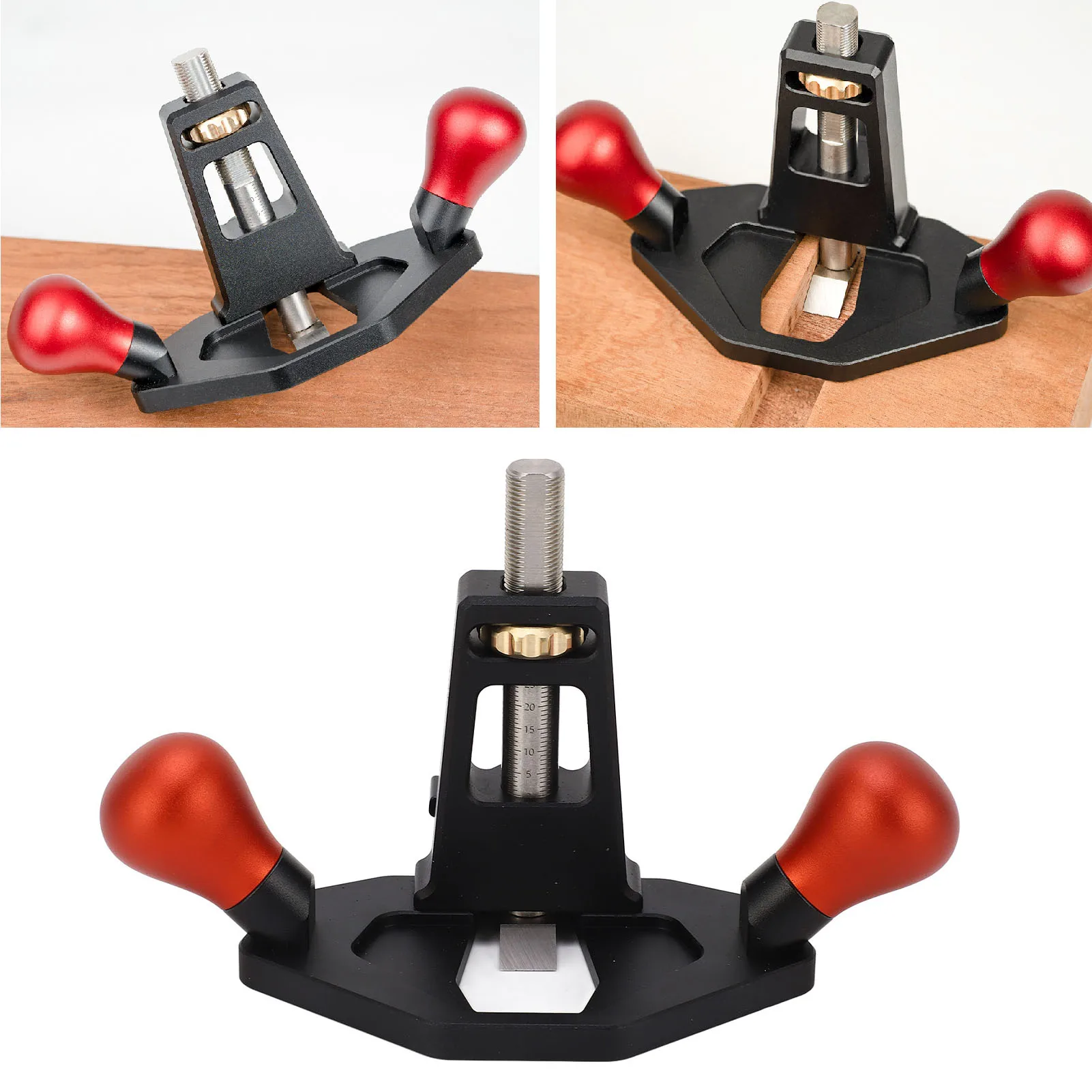 Adjustable Woodworking Router Plane Hand Router Trimming Plane Anodic Oxidation Treatment Blade Hand Planer woodworking tools,planer blades