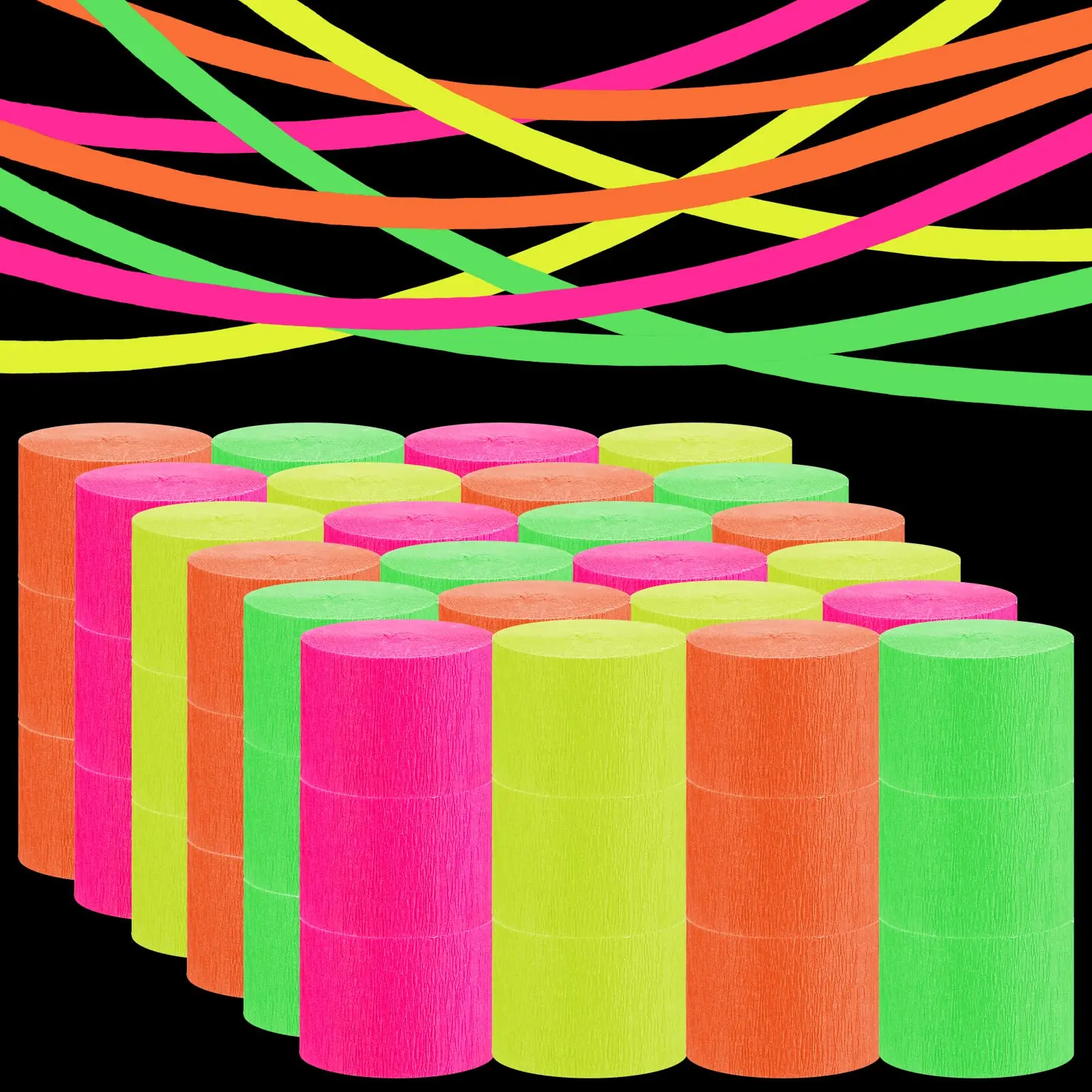 25M 4.5cm UV Glow Tape Neon Party Stickters Glow Party Supplies Decorations For Wedding Birthday Fiesta Party