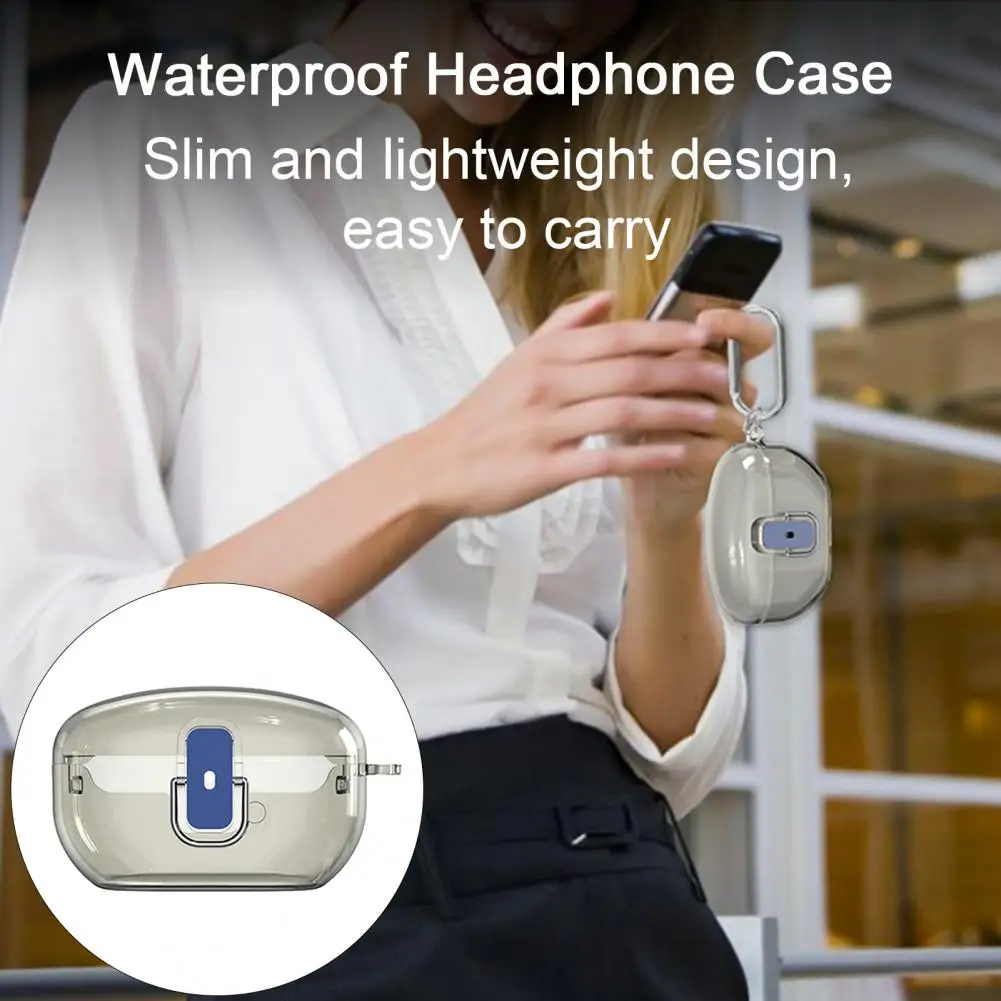 

Earphone Protective Case with Charging Holes Durable Transparent Protective Case for Wf 1000xm5 Bluetooth Headset