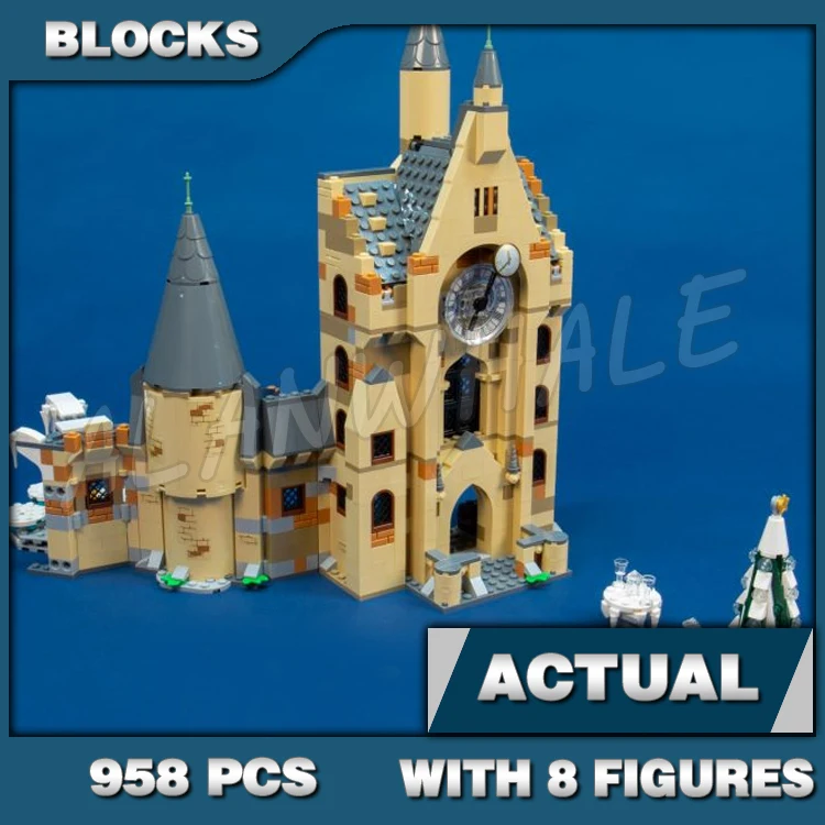 

958pcs Magical World of Wizards School Clock Tower Castle Yule Ball 11344 Building Blocks Toy Compatible With Model
