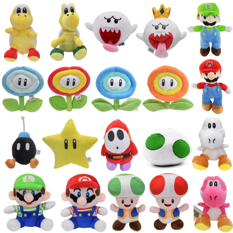 Kawaii Mario Bros Ice Fire Flower Anime Figure Soft Plush Toy Cute Koopa  Troopa Boo Red Toad Peluche Dolls Gift - AliExpress