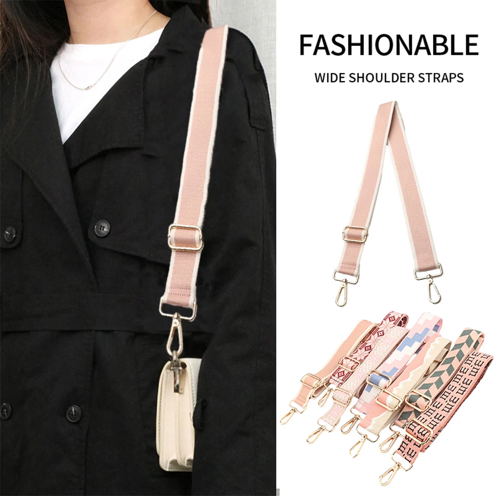 Sling Bag Belt Pink Series Accessory For Bag Convenient Colorful Fabric Straps Adjustable Expansion Band New Shoulder Bag Strap