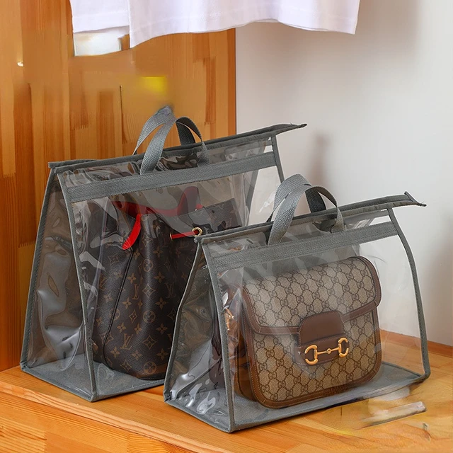 Large Handbag Storage Organizer Dust Bags Purses Dust Cover Closet Clear  Protector Storage Bag Handbags Transparent Hanging Bag - AliExpress