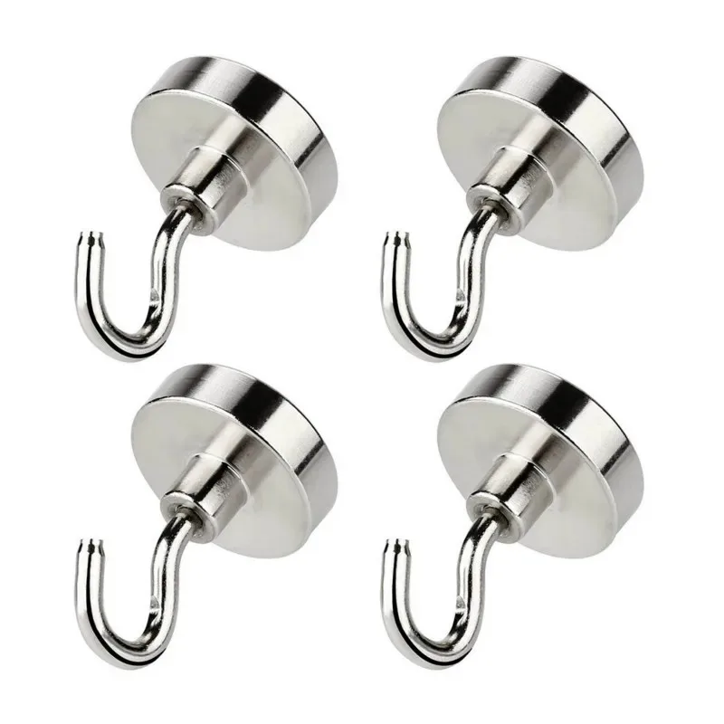 1-12개 강력한 네오디뮴 자석 후크, 최대 12kg(5파운드)까지 지탱, 직경 20mm, 가정, 주방, 작업장 등에 사용 가능한 퀵 후크