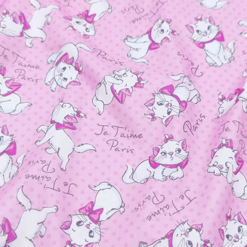 Sale Disney Cotton Fabric By Meter Dumbo Marie Stitch Winnie Mickey Minnie Fabrics Material For Clothes Sew Quilting Needlework