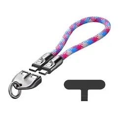 2 - in - 1 Phone Lanyard and High - Speed Charging Cable - Ultra - Fast 240W Power Delivery Type - C Charger with Anti - Theft Strap (B)