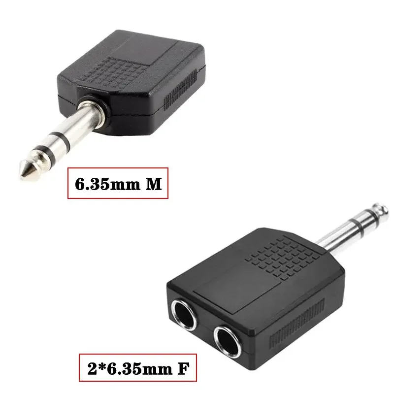 Premium Audio Adapter - Dual RCA to 6.35mm Female for Amplifier, Speaker, and Microphone Connection