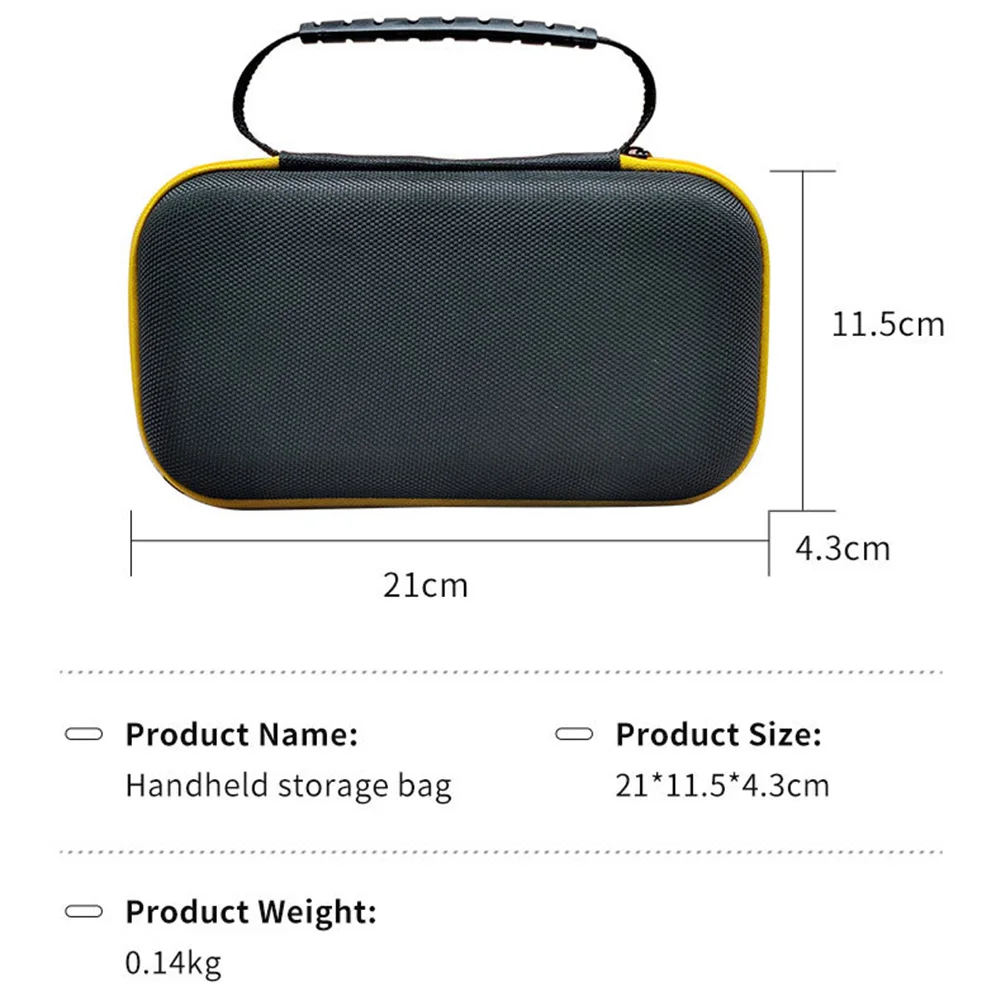 Hard Carrying Case Shockproof Hard Shell Case Handheld Game Console Storage Bag with Mesh Pocket for ANBERNIC RG ARC-D RG ARC-S