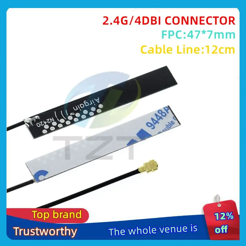 10/30 Stück 2,4 GHz 4dBi WLAN Interne Antenne PCB Eingebaute Omni-Antenne mit UFL-Anschluss