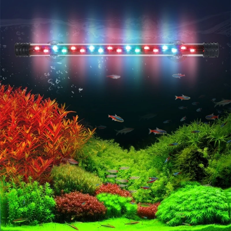 Lamp Waterproof Fish Aquariums Decor Lighting 220-240V Aquarium Light LED Plant Grow Tank Light 18-58CM Underwater aquarium light